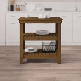  Delovna miza medeno rjava 78,5x50x80 cm trdna borovina, (20751399) | Shoptok.si