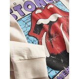 Reserved - Majica dugih rukava The Rolling Stones - bež | shoptok.hr