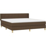  Box spring postelja z vzmetnico temno rjava 180x200 cm blago, (20900248) | Shoptok.si