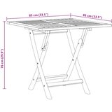  Sklopivi vrtni stol 85 x 85 x 76 cm od masivne tikovine | shoptok.hr