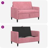 SOFA s pohranom Ružičasta 122 x 78 x 87 cm Poliester | Shoptok.si