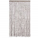  Zastor protiv muha Smeđesiva i bijeli 118 x 220 cm od šenila | shoptok.hr