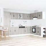 vidaXL Set 2 Siva Sonoma Inženirski les Nastavljive noge | Shoptok.si