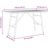  Stol za objedovanje Smeđa 110 x 55 x 61,5 cm | shoptok.hr