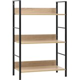 Furnova Knjižna polica 3-nadstropna hrast 60x27,6x90,5 cm inž. les, (21950912) Cene