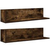 vidaXL Stenske police 2 kosa dim. hrast 75x16,5x16,5 cm inženirski les | Shoptok.si