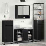 vidaXL Kupaonski ormar Crni hrast 40 x 30 x 180 cm Konstruirano drvo Cijene