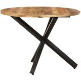 vidaXL Jedilna miza okrogla 100x100x75 cm robusten mangov les | Shoptok.si