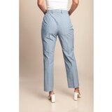 Fenzy Plus Size Karirane Hlače, Svijetloplave | shoptok.hr