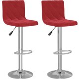 vidaXL Barski stolčki 2 kosa vinsko rdeč žamet | Shoptok.si