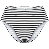 Trendyol Black and White Striped Textured High Waist High Leg Hipster Bikini Bottoms