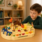  Interactive Manual Arcade Track with Dinosaurs 8 Challenges Vehicles | Shoptok.si