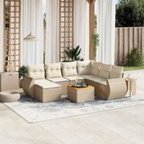 Maison Chic Seti vrtnega pohištva - Vrtna garnitura - Vrtni pohištvo set 8-delna z blazinami bež poli ratan, (21801011) | Shoptok.si