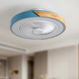  Brilagi - LED prigušiva svetiljka sa ventilatorom LED/38W/230V 50 cm plava/hrast + daljinski upravljač | Eponuda.com