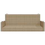 vidaXL Gugalna klop bež 119x56x48 cm poli ratan | Shoptok.si