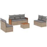  8-dijelni set vrtnih sofa od poliratana s jastucima bež | shoptok.hr