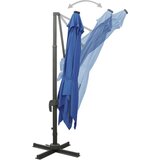  Konzolni suncobran sa stupom i LED svjetlima 300 cm azurnoplavi | shoptok.hr