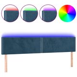 Maison Chic led posteljno vzglavje - vzglavna omarica - nočna omarica temno modro 200x5x78/88 cm žamet, (21708653) Cene