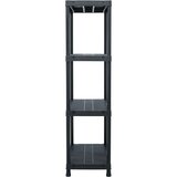  Stalak za pohranu crni 100 kg 60 x 30 x 138 cm plastični | shoptok.hr