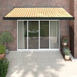 vidaXL Zložljiva tenda rumena in bela 3x2,5 m blago in aluminij Cene