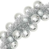  Garland od božićnih kuglica Srebrno 186 cm Polistiren | shoptok.hr