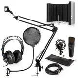 Auna MIC-920B USB mikrofonski komplet V5, slušalke, mikrofon, mikrofonska roka, pop filter, mikrofonska plošča