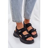 Boto Fabric Lightweight Platform Sandals Black Deniffia | Shoptok.si