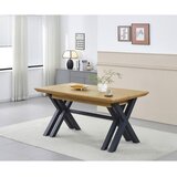 P & B JEDILNA MIZA, črna, barve hrasta | Shoptok.si