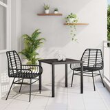 vidaXL set vrtne blagovaonice 3 komada crni poliratan | shoptok.hr