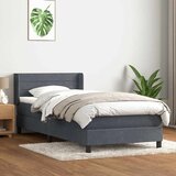 vidaXL Box Spring krevet s madracem tamno sivi 80x210 cm baršun | shoptok.hr