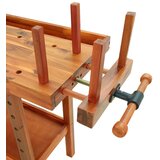 Radni stol s ladicama i škripcima 124x52x83 cm od drva bagrema | shoptok.hr