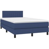  Krevet s oprugama i madracem plavi 120 x 190 cm od tkanine | shoptok.hr