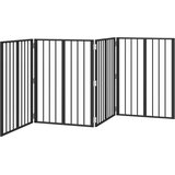  Vrata za pse 4 pcs Crna 60 x 80 cm Cinkani čelik | shoptok.hr