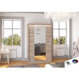 ADRK Klizni ormar SANTOS s ogledalom i LED rasvjetom, 120 cm - HRAST TARTUF | shoptok.hr
