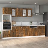 vidaXL Omarica za umivalnik dimljeni hrast 80x46x81,5 cm inž. les Cene