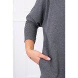 Kesi Bluza prevelike grafitne boje melange crna | siva | ePonuda.com