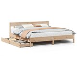 Maison Chic Posteljni okvir - Dvoposteljna postelja - Zakonska postelja brez vzmetnice 180x200 cm trdna borovina-J3367, (21768725) | Shoptok.si