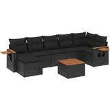  The Living Store Vrtna sedežna garnitura 8-delna z blazinami črn poli ratan - Vrtna Sedežna Garniture, (21452509) | Shoptok.si