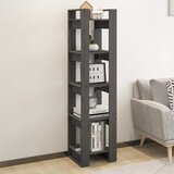  The Living Store Knjižna omara/pregrada siva 41x35x160 cm trdna borovina - Knjižna Omara, (21431223) Cene