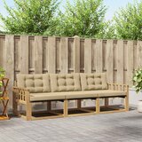  Set vanjskih sofa s jastukom 3 pcs Bijela i bež | Eponuda.com