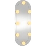  Zidno ogledalo s LED svjetlima 20 x 50 cm stakleno ovalno | shoptok.hr