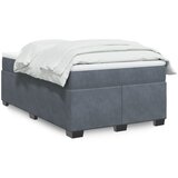 vidaXL Krevet box spring s madracem tamnosivi 120 x 190 cm baršun Cijene