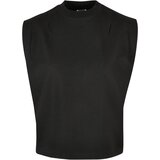 Urban Classics Women's Organic Top with Heavy Pleated Shoulder in Black | shoptok.hr