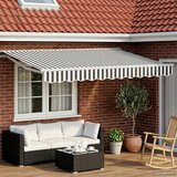  Električna retraktabilna tenda Antracit i bijelo 3,5 x 2 m | shoptok.hr