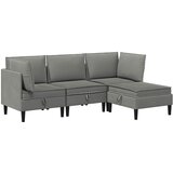  Komplet pohištva za dnevno sobo 4 pcs Temno siva Blago, (5000283155) Cene
