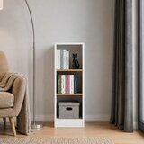 MID.YOU REGAL 38/114/30 cm bela, medeni hrast | Shoptok.si