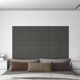  Zidne ploče od tkanine 12 kom tamnosive 60 x 15 cm 1 08 m²