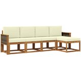  Set vanjskih sofa 5 pcs Prirodna i krem Poliester | shoptok.hr