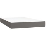  Box spring postelja z vzmetnico LED siva 120x200cm umetno usnje, (20724271) | Shoptok.si