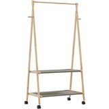  Stalak za odjeću s policama i kotačima 96x45 5x155 5 cm bambusa | shoptok.hr